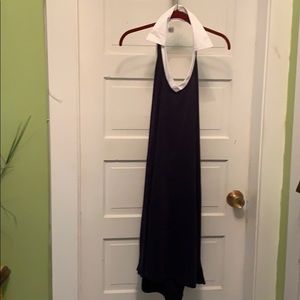 Navy and white halter dress for hot days to come!
